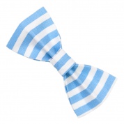 Light Blue Stripe Bow Tie